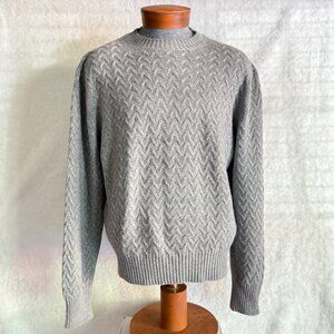 size 54 mens gray cotton cashmere tricot knit Tom Ford sweater